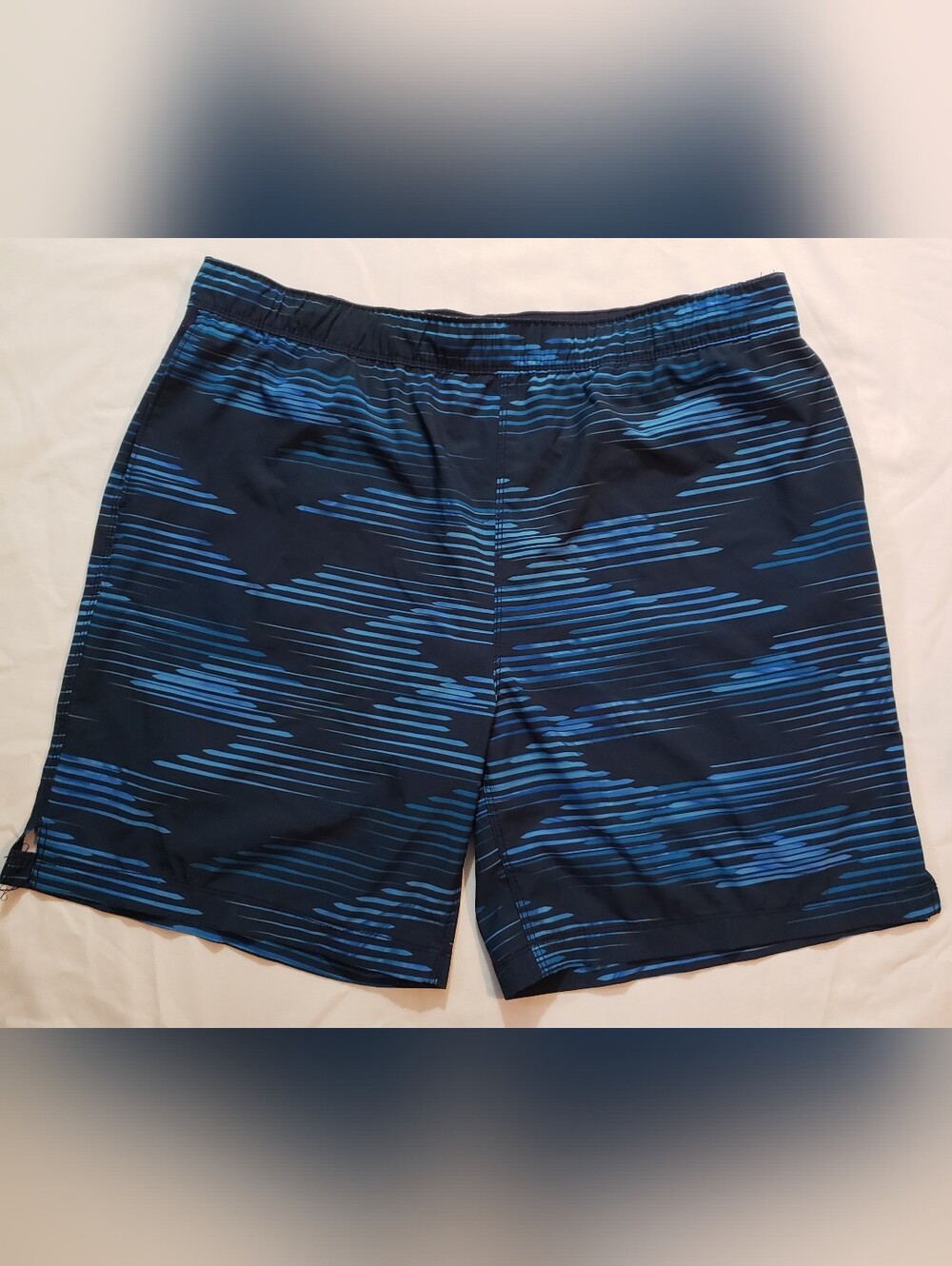 Mens Speedo Board/Swim Shorts Size 2XL Blue Stripped